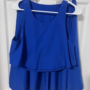 Lulu's Royal Blue Layered Blouse